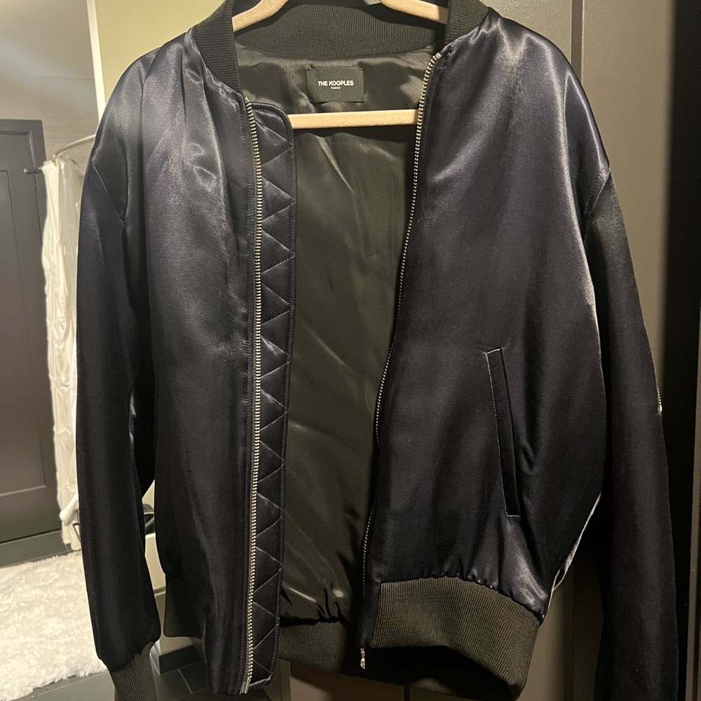 NWT The Kooples dark blue / black bomber jacket. Brand new with tags! Size M
